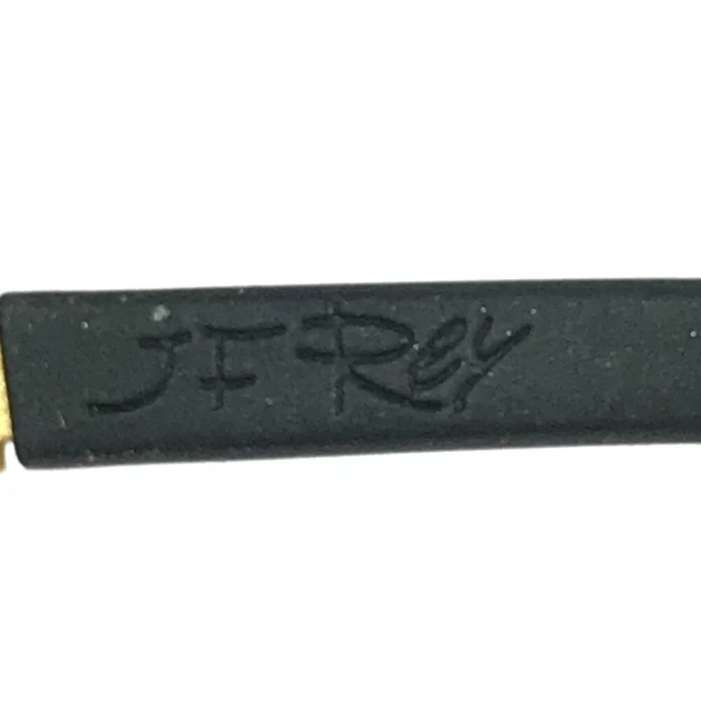 J.F. Rey Eyeglasses Frames JF2559 0050 Matte Black Gold Fleur De Lis 58-16-132